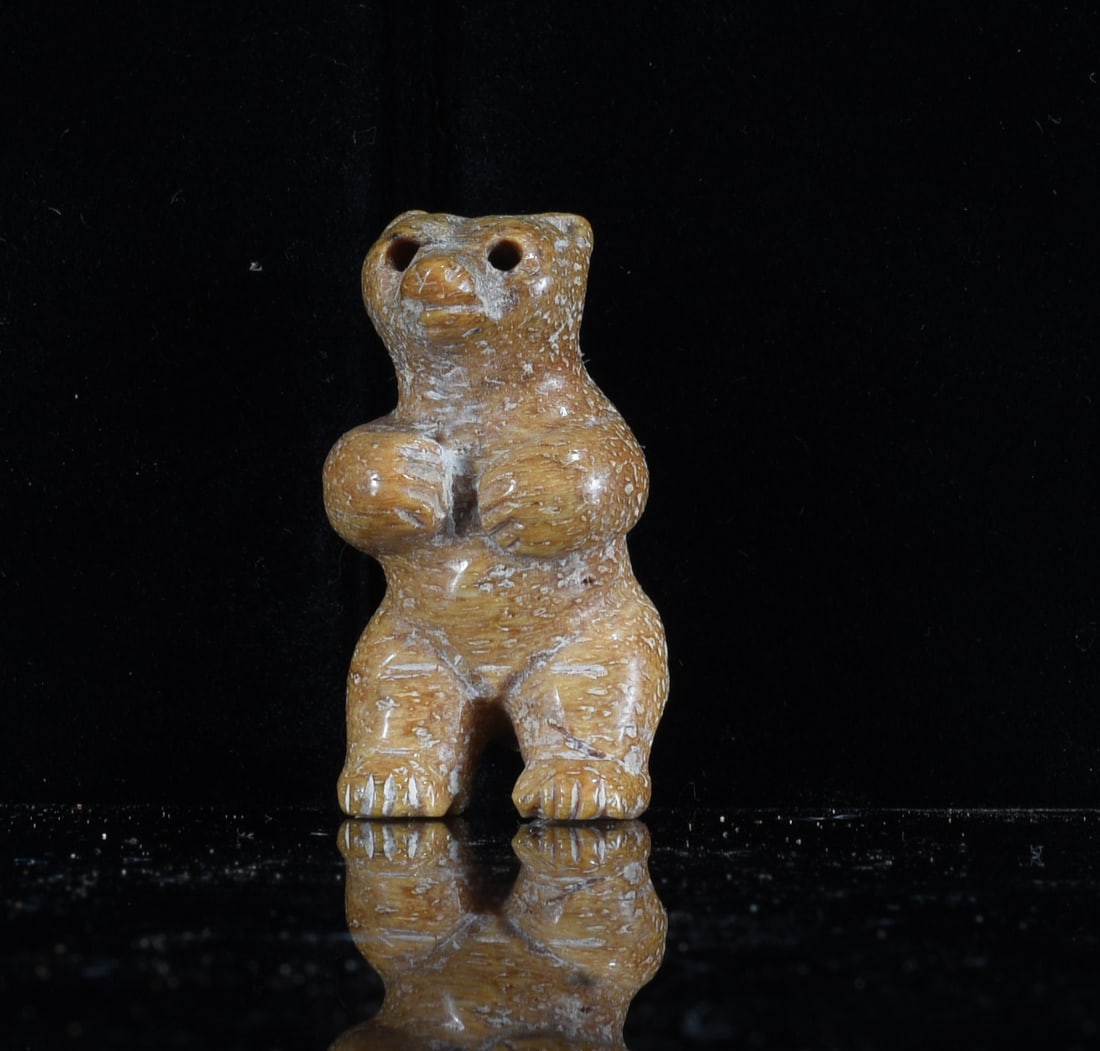 Inuit Carved Bone Standing Bear Figure (1 of 3)