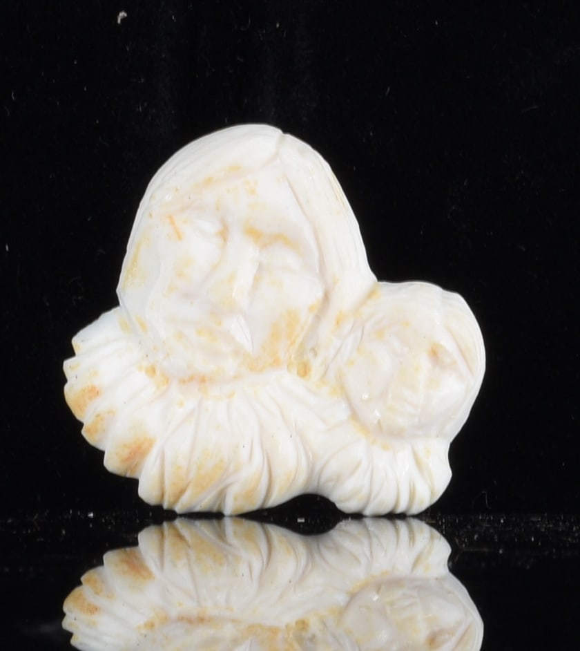 Inuit Carved Bone Mother and Child Figure (1 of 2)