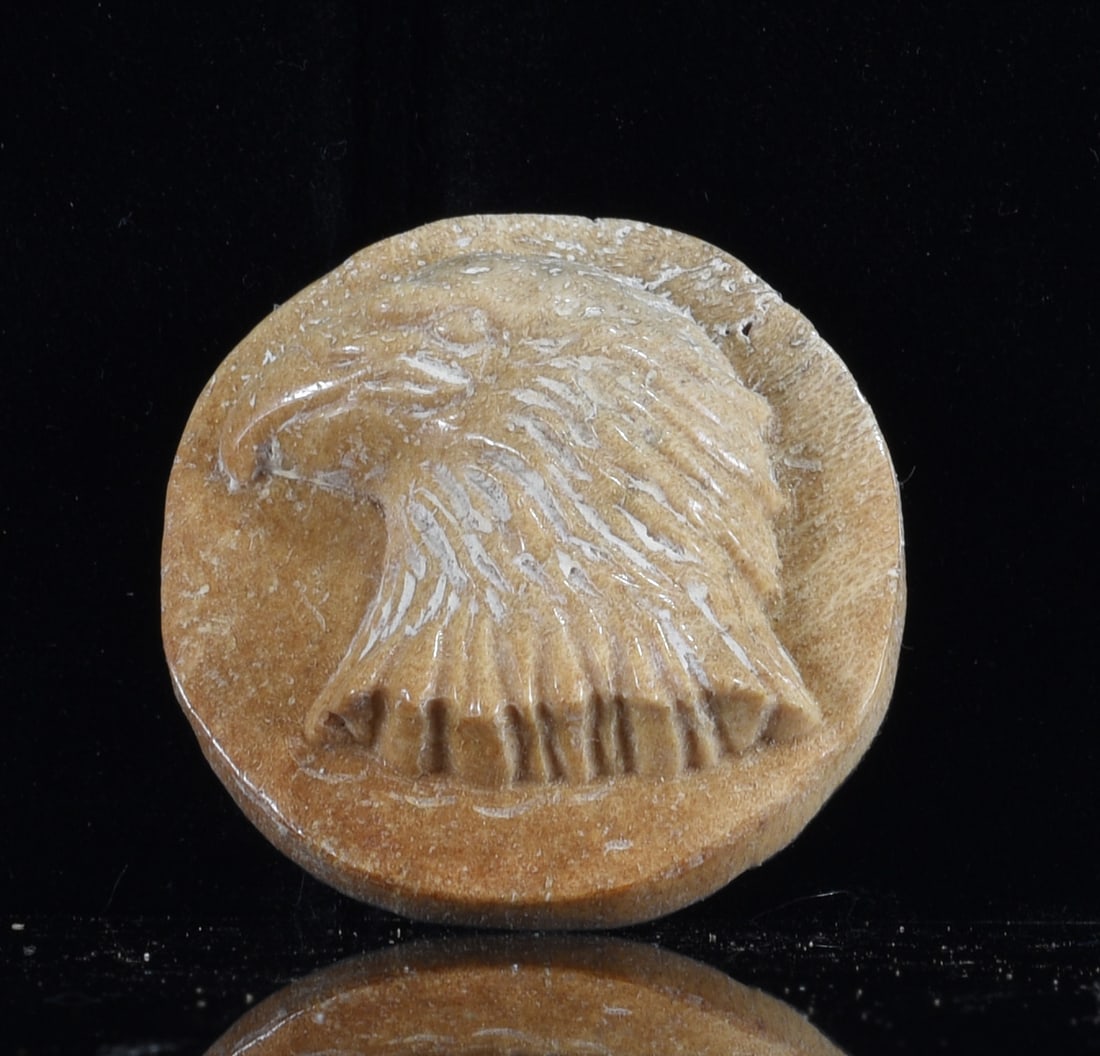 Inuit Carved Bone Eagle Plaque (1 of 2)