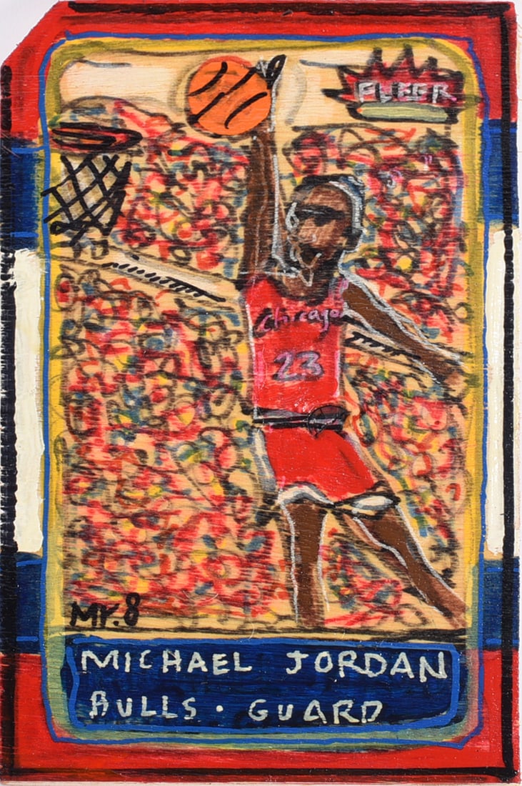 Mr. 8 Outsider Art Painting (1 of 2)