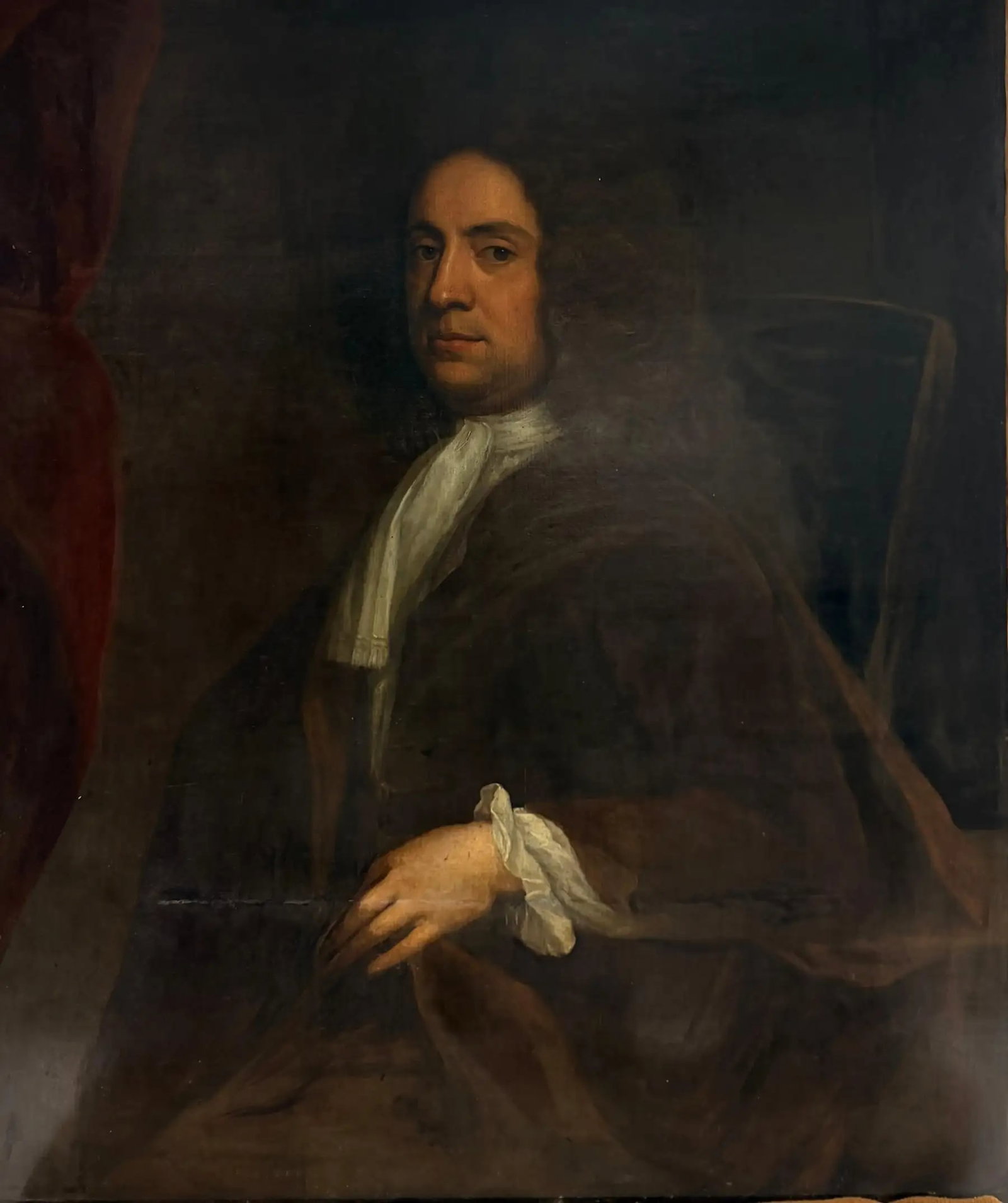 Huge 1700's English Portrait of a Nobleman Oil on Canvas Country House Painting (1 of 8)