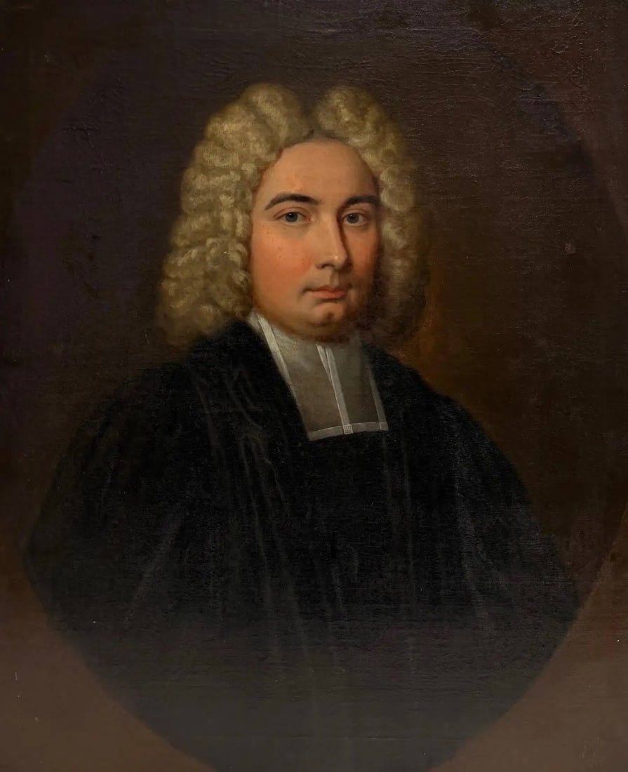 Portrait of William Parker 18th Century English Oil on Canvas, Unframed: Portrait of William Parker (see biographical details in photos) 18th Century English School oil on canvas, unframed canvas: 30 x 25 inches Labeled verso Provenance: private collection, England Conditi