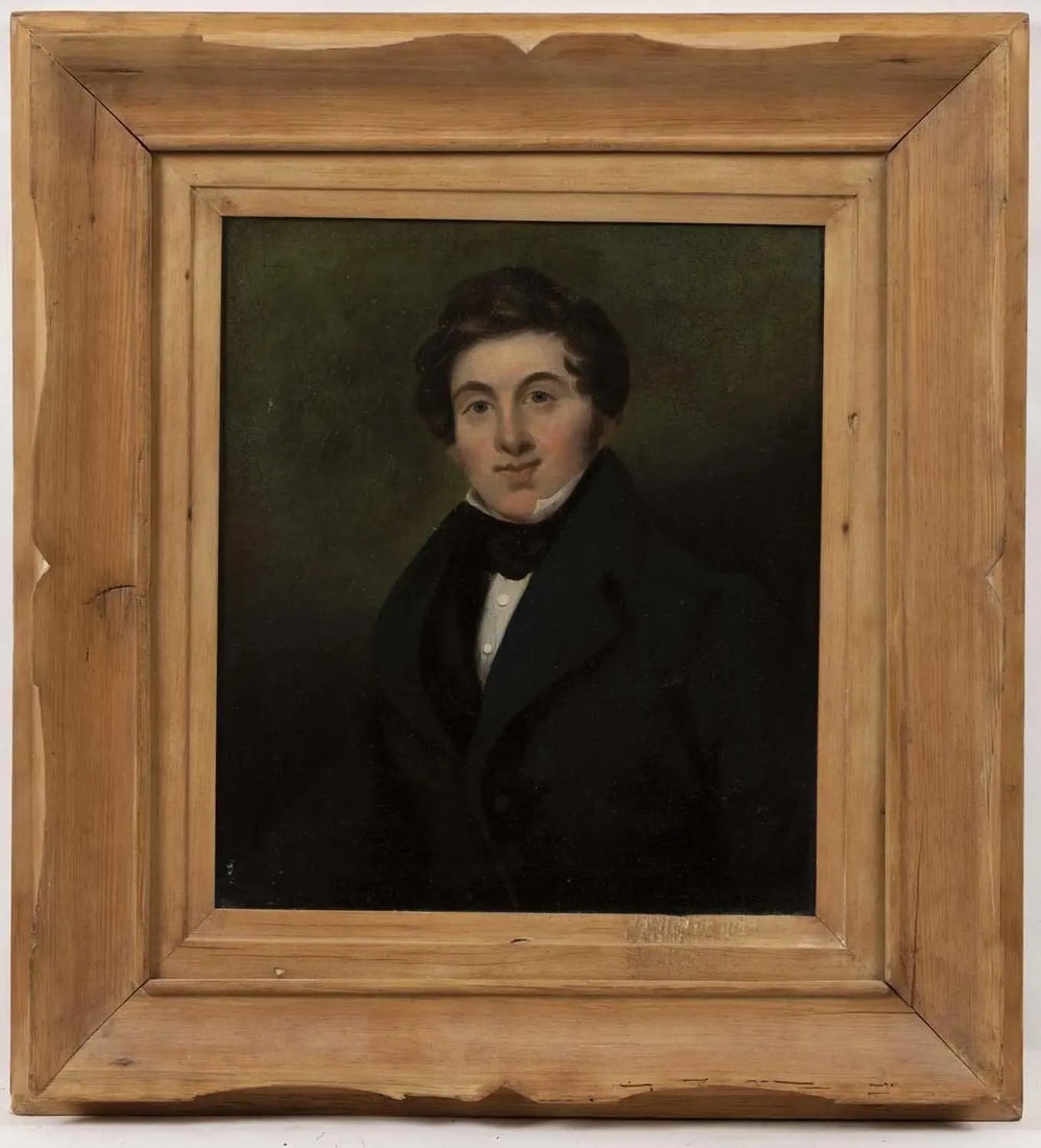 Portrait of a Young Gentleman English circa 1860's Period Framed Oil Painting: 19th century English school Portrait of a young gentleman (a scholar?) in dress suit oil on canvas, framed framed: 21 x 19.5 inches canvas: 14 x 12 inches provenance: a Cotswold estate the painting is