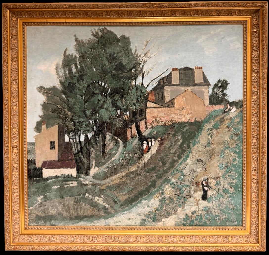 Alphonse Quizet Large Montmartre Oil Painting (1 of 13)
