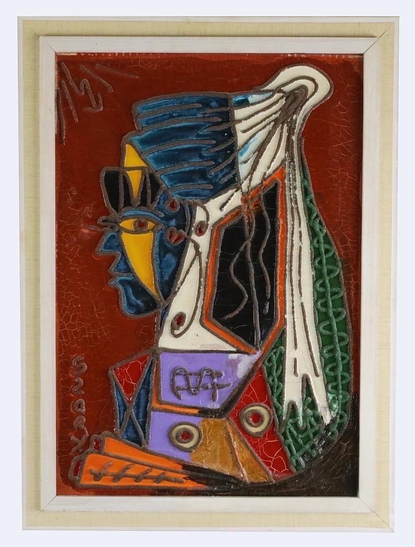 1960’s Cubist Portrait of Woman Stunning Original Painting: Portrait of a Lady by Wladyslaw Szary, circa 1960’s See label reverse for bio details Oil painting on canvas with applied mixed media Canvas is 64cm x 44cm Original frame Good condition From a colle