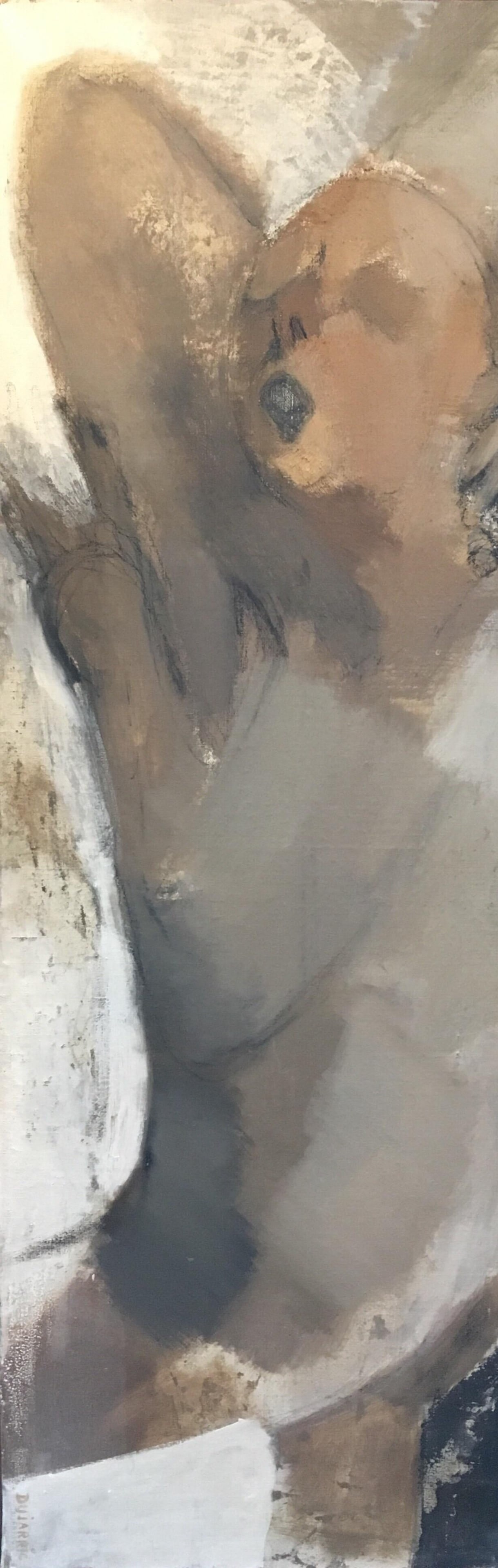 'Anguish' Huge French 20thC. Modernist Portrait Original Oil Painting Signed (1 of 10)