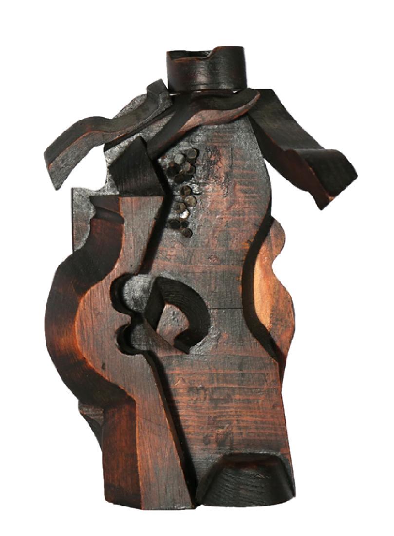 MATHIAS GOERITZ GERMAN/MEXICAN 1915-1990: Figure, wood, 8 1/4 H x 5 in W, 20.9 x 12.7 cm), initialed middle front