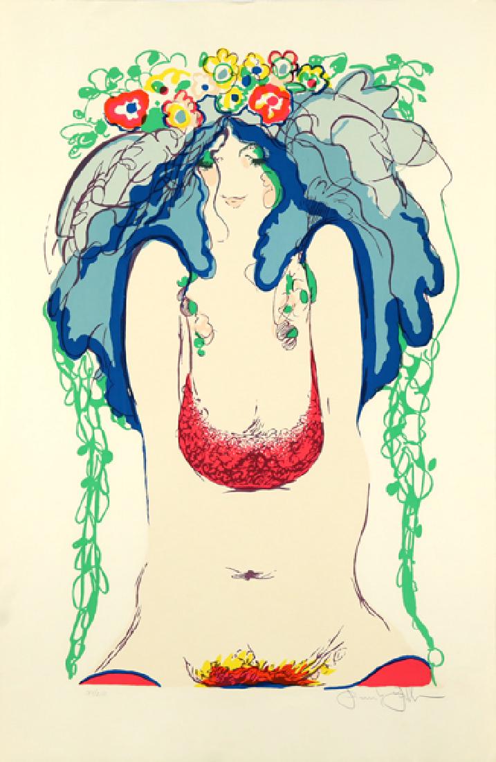 FRANK GALLO AMERICAN B.1933: Flowers in Her Hair, lithograph, 38 x 25 in (96.5 x 63.5 cm), signed lower right, ED 155/250