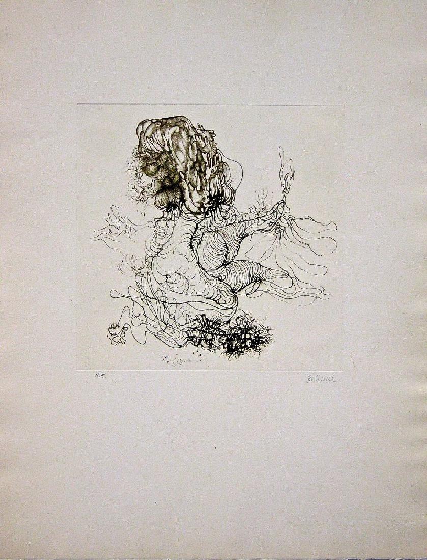 HANS BELLMER GERMAN 1902-1975: Au Zoof, etching, 25 3/4 X 19 3/4 in (65.4 x 50.1 cm), signed in pencil lower right, H.C.