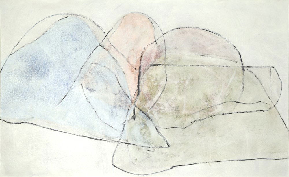 CLEVE GRAY AMERICAN 1918-2004: Zen Gardens, #131, acrylic on canvas, 38 x 61 in (96.5 x 154.9 cm), signed Gray, titled and dated '82(verso)