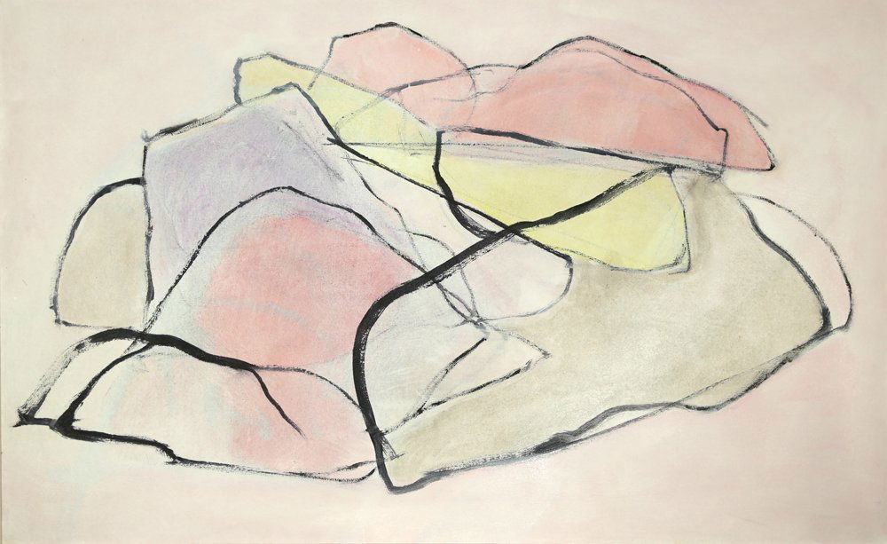 CLEVE GRAY AMERICAN 1918-2004: Zen Gardens 1, acrylic on canvas, 38 x 61 in (96.5 x 154.9 cm), signed Gray, titled and dated '82(verso)