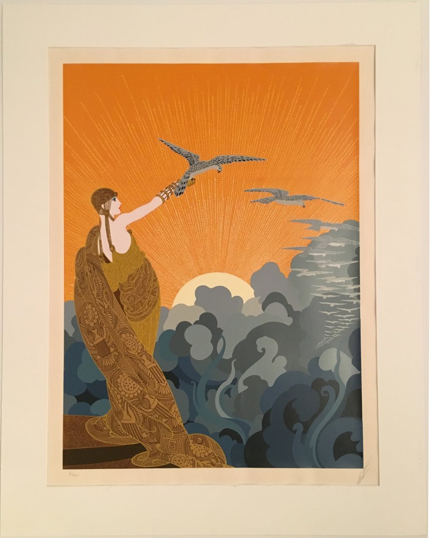 ROMAIN DE TIRTOFF ERTE RUSSIAN/FRENCH 1892-1990: Wings of Victory, 1978, screenprint, 27 x 19 in (68.6 x 48.3 cm), signed by the artist in pencil, and numbered, Edition of 325