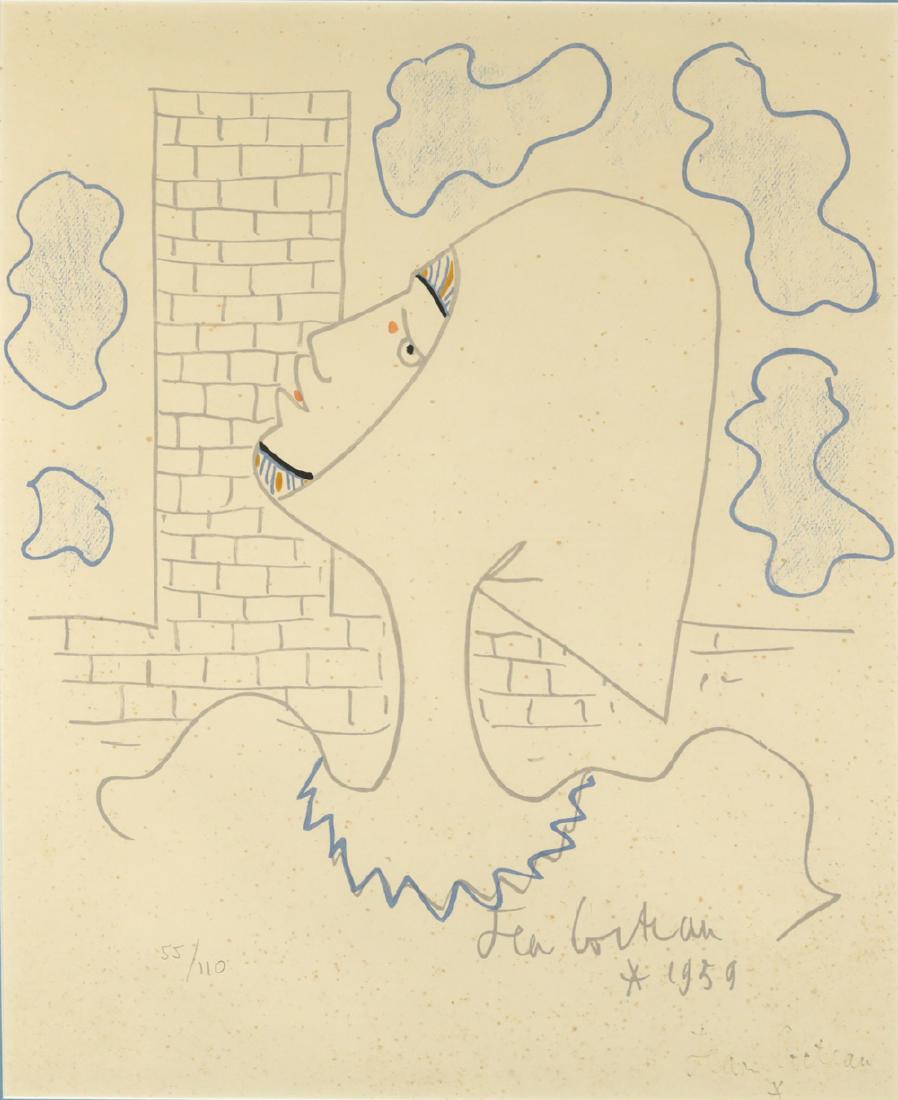 JEAN COCTEAU FRENCH 1889-1963: La Tour (1959), lithograph, 23 1/4 x 18 1/2 in (59 x 46.9 cm), signed and plate signed lower right dated 1959, ED 55/110, PROVENANCE: Private collection Hampton Bays, NY