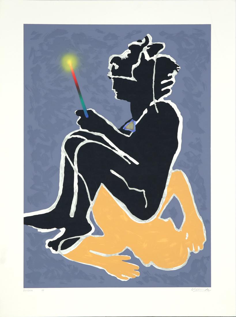 ARTHUR SECUNDA AMERICAN B.1927: Enigma, lithograph, 30 x 22 in (76.2 x 55.8 cm), pencil signed lower right, Artist Proof