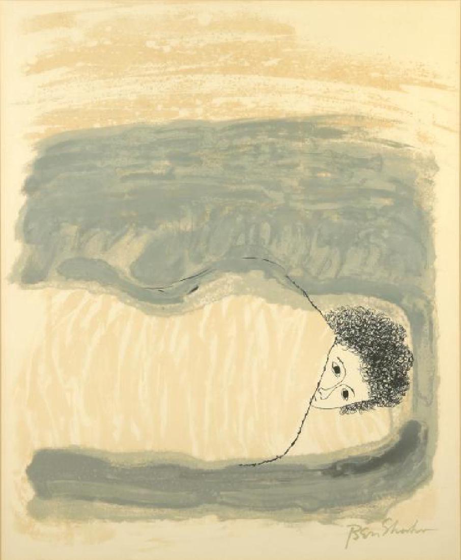 BEN SHAHN AMERICAN 1898-1969: To Childhood Illnesses, 1968, color lithograph, 21 x 17 in ) (53.3 x 43.2 cm), signed lower right