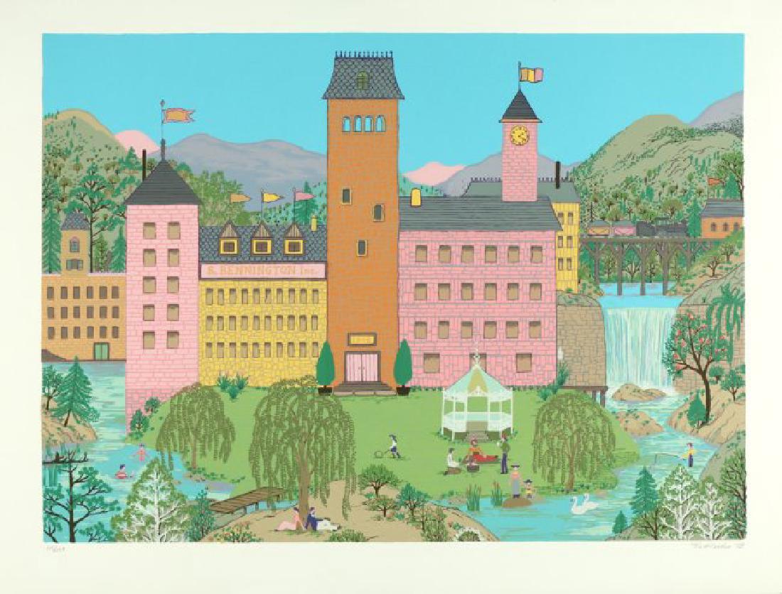 JACK HOFFLANDER AMERICAN 1920-2003: South Bennington Building (1979), lithograph, 26 x 34 in. (66 x 86.3 cm), signed and dated lower right, ED 115/250