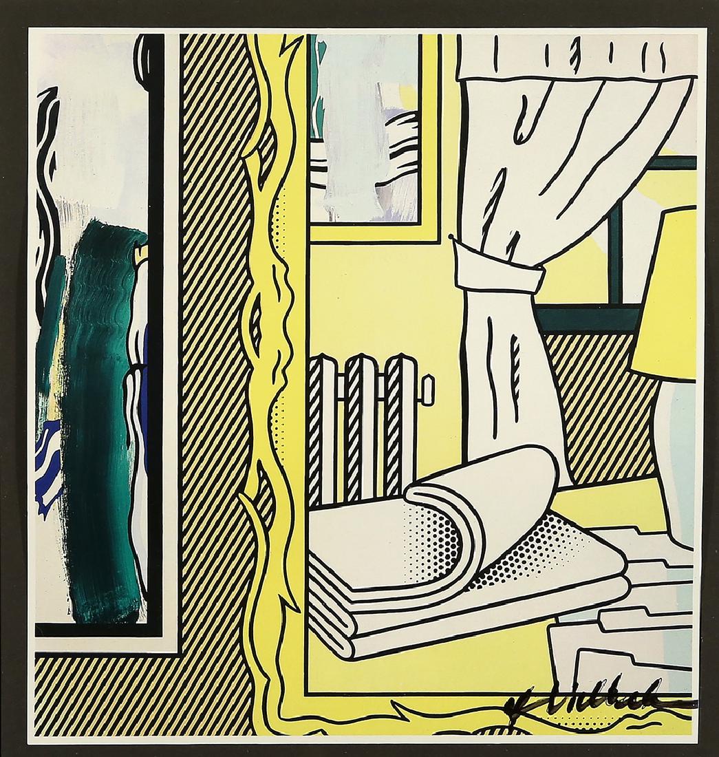 ROY LICHTENSTEIN AMERICAN 1923-1999: The Window, serigraph in color, 8 1/4 x 7 1/2 in (21 x 19.1 cm), signed in marker lower right