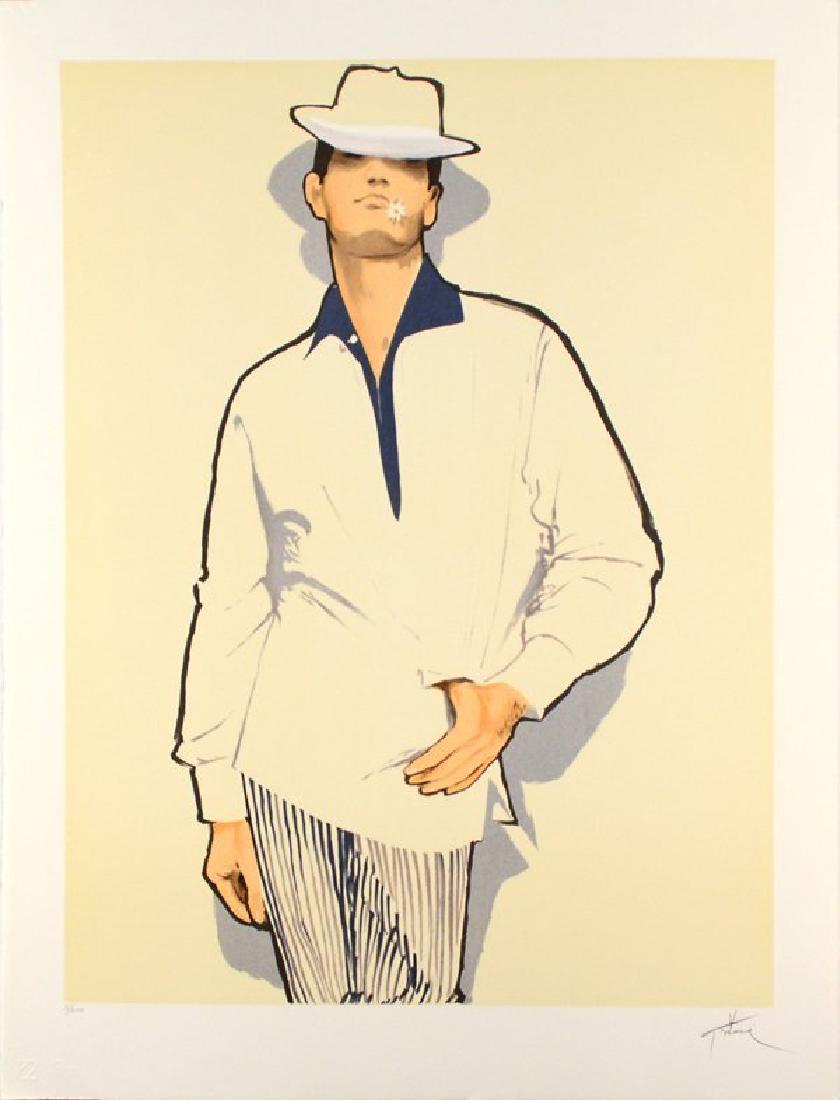 RENE GRUAU FRENCH/ITALIAN/AMERICAN 1909-2004: Illustration for Club Magazine 1951, lithograph , 34 3/4 x 25 3/4 in (88.3 x 65.4 cm), signed in pencil bottom right Edition 199/300, NOTATION: This image was selected for the front cover of "Gruau Po