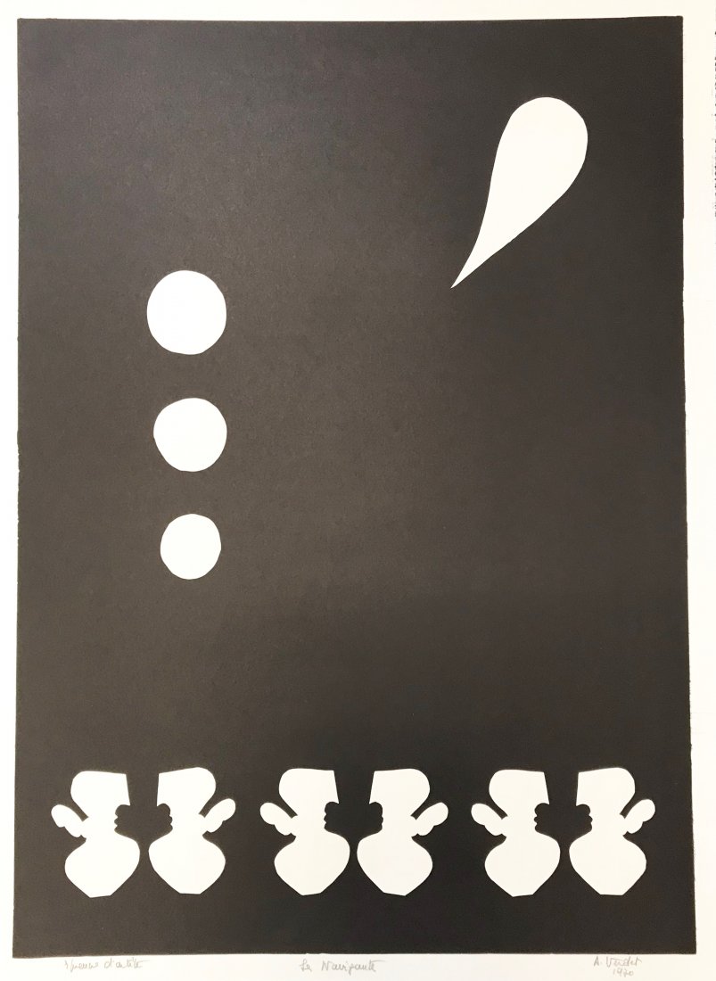 ANDRE VERDET FRENCH 1913-2004: Abstract Composition (1970), lithograph, 33 3/4 x 24 3/4 in (85.7 x 62.8 cm), signed lower right
