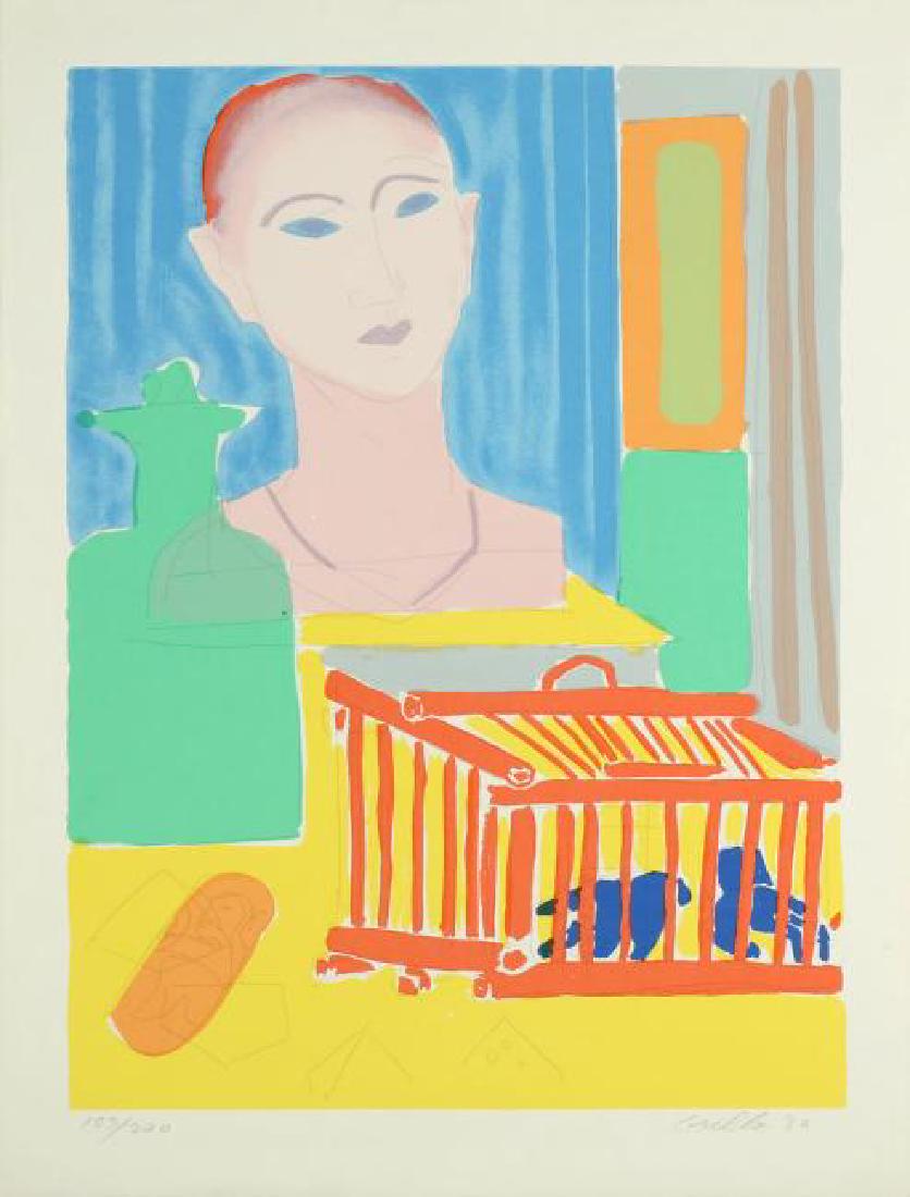 JOHN GRILLO AMERICAN 1917-2014: Untitled 1980 (abstract study), serigraph, 34 1/2 x 26 in (87.6 x 66 cm), signed lower right, ED 123/300