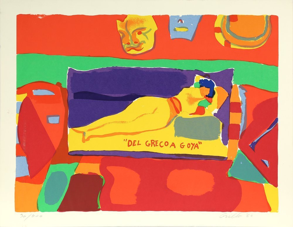 JOHN GRILLO AMERICAN 1917-2014: Del Greco A Goya (1980), lithograph, 25 3/4 x 33 1/4 in (65.4 x 84.4 cm), signed and dated lower right, ED 36/200
