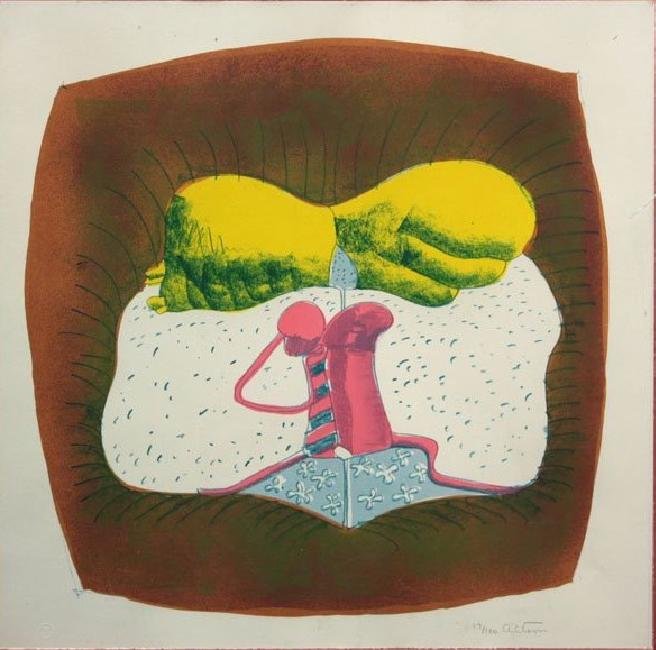 JOHN ALTOON AMERICAN 1925-1969: About Women Series, Lithograph 19 x 19 in. (48.3 x 48.3 cm) signed bottom right, Edition 77/100