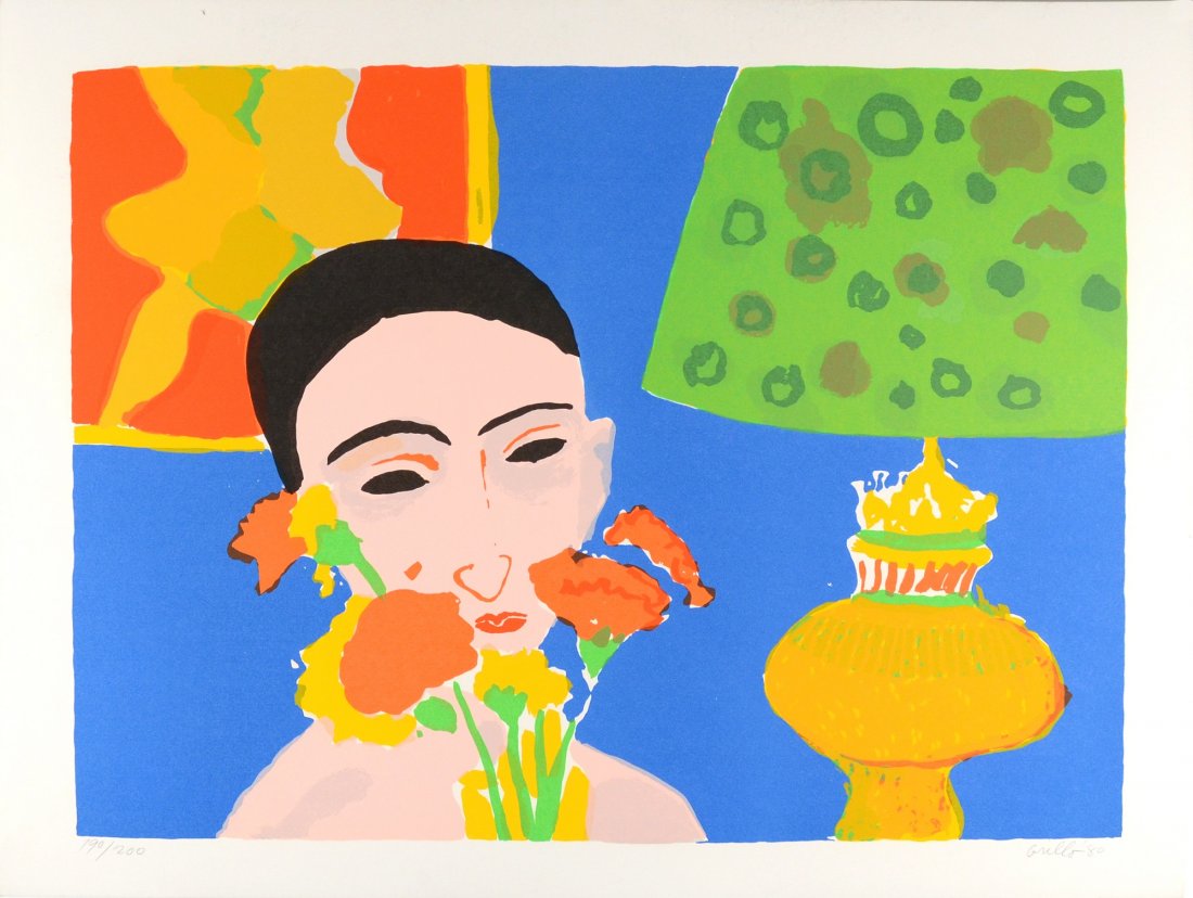 JOHN GRILLO AMERICAN 1917-2014: Flowers, 1980 lithograph 26 x 34 in (66 x 86.4 cm) signed lower right, Edition 158/200