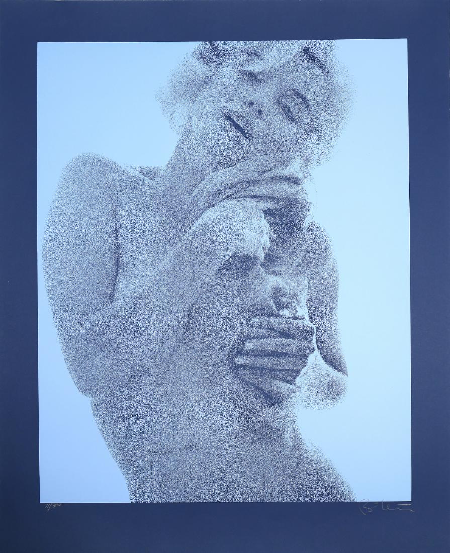 BERT STERN AMERICAN 1929-2013: Blue on Blue Marilyn Monroe, serigraph and silkscreen on paper, 40 x 32 in (101.6 x 81.2 cm), signed lower right, ED 11/300