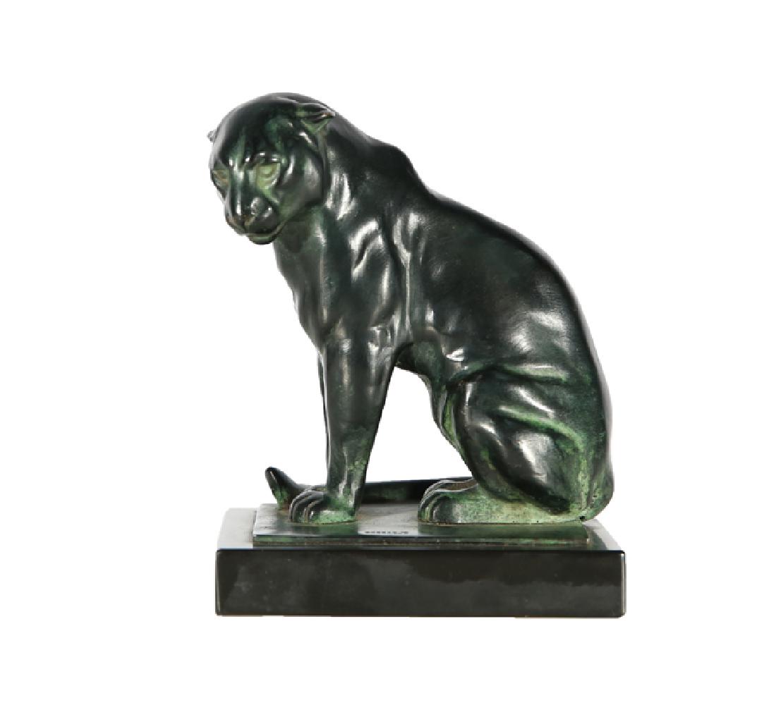 ANNA HYATT AMERICAN 1876-1973: Jaguar, bronze, 5 1/4 in (13.3 cm), signed on base Gorham Foundry mark on base