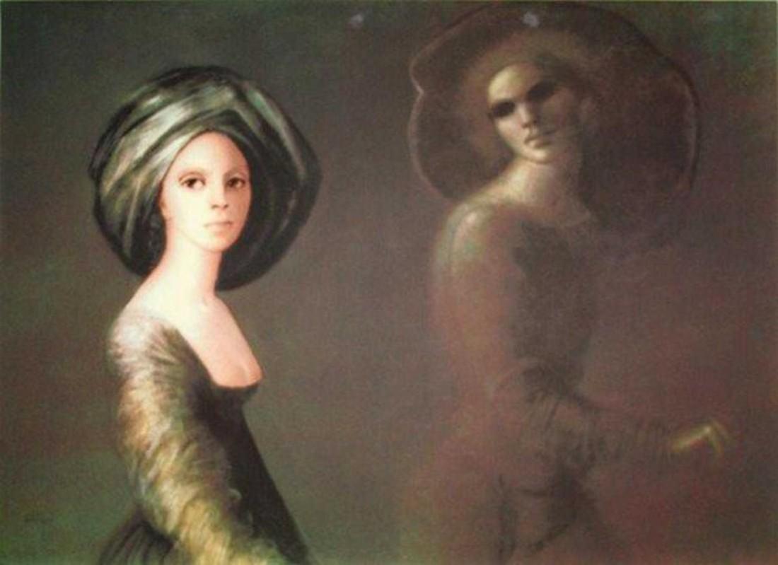 LEONOR FINI ARGENTINE 1907-1996: La Tenebrosa, offset lithograph on paper, 22 x 30 in (55.9 x 76.2 cm), signed lower right, Edition :120/250