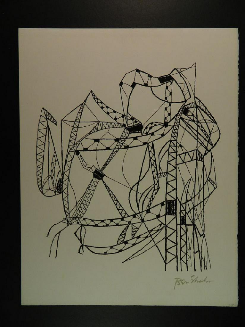 BEN SHAHN AMERICAN 1898-1969: Abstract Construction, lithograph, 17 x 15 in., (43.2 x 38.1 cm.), signed lower right from the Many Cities Portfolio