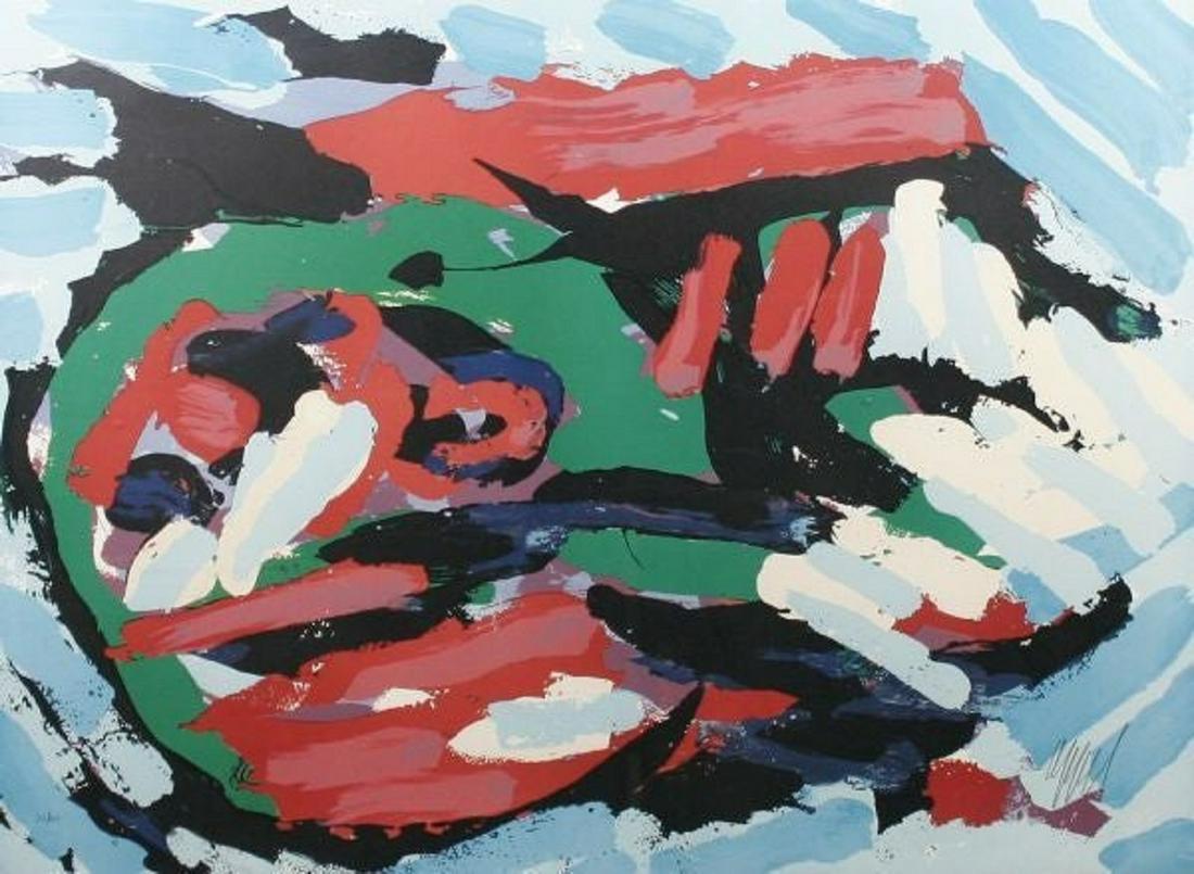 KAREL APPEL DUTCH 1921-2006: Untitled , lithograph, 21 3/4 x 29 1/2 in. (55.2 x 74.9 cm.) Dutch Lim. Ed. Litho COBRA , Medford. signed lower right, Edition 22/160