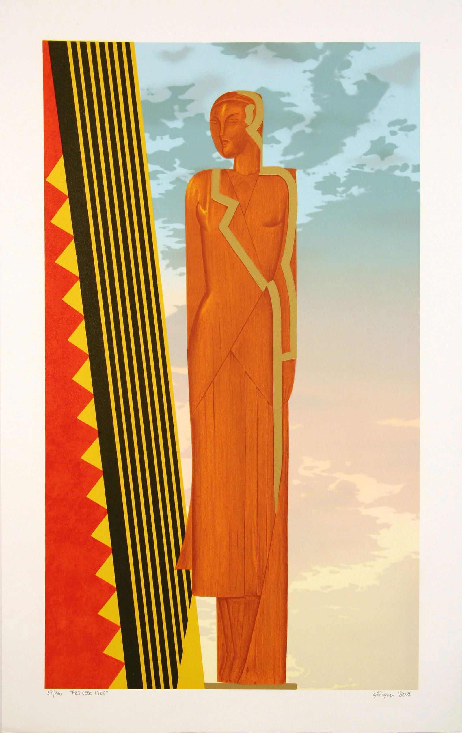 MICHAEL KNIGIN AMERICAN B.1942: Art Deco 1925, lithograph 33 1/2 x 21 in (85.1 cm x 53.3 cm) signed lower right, Edition 87/300