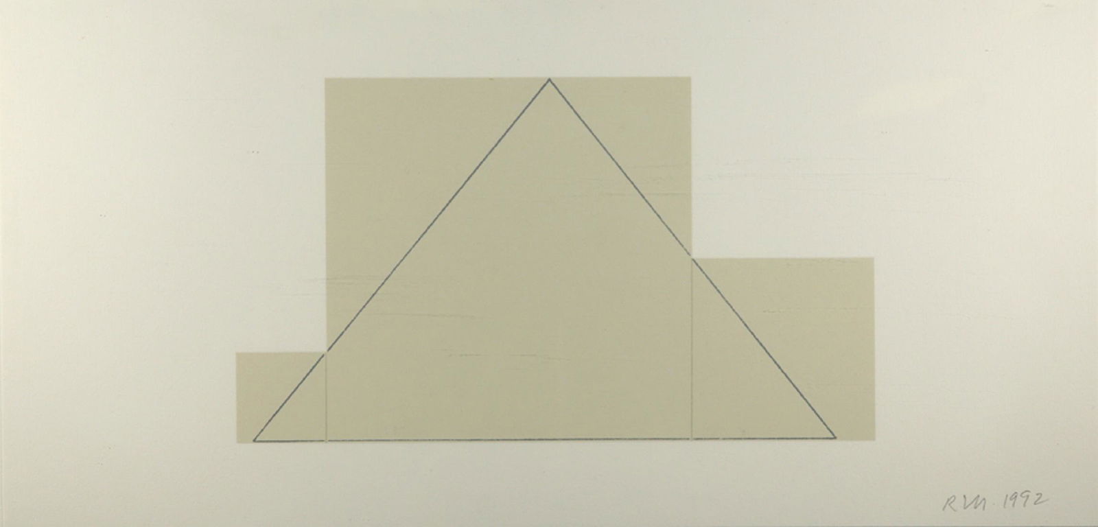 ROBERT MANGOLD AMERICAN B.1937: Unttled, silkscreen, 24 x 11 1/2 in (61 x 29.2 cm), inititaled lower right, From an edition of 300