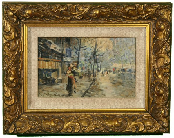 KOROVIN (RUSSIAN) Paris Street Scene Oil - 2
