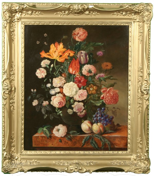 PIELER (AUSTRIAN) Still Life of Flowers Oil - 2