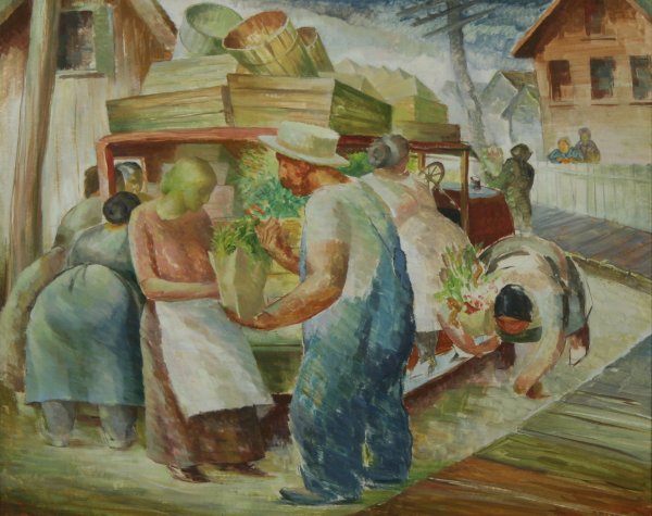 ROSE (AMERICAN) Produce Seller Watercolor