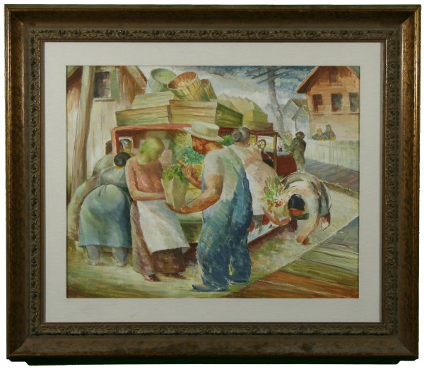 ROSE (AMERICAN) Produce Seller Watercolor - 2