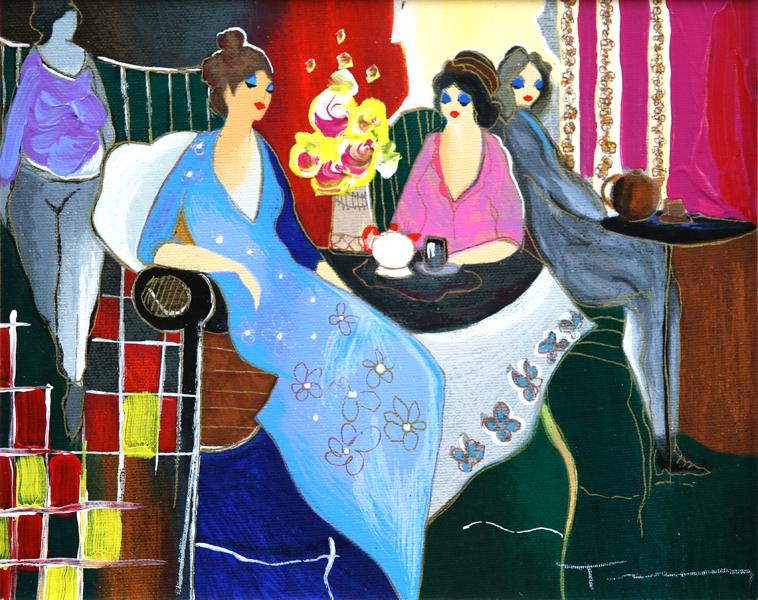 ITZCHAK TARKAY ISRAELI 1935-2012: Shadows of Light, serigraph on canvas, 9 x 11 in , ( 22.9 x 27.9 cm), framed 15 x 16 3/4 in (38.1 x 42.5 cm) dition 105 , signed lower right