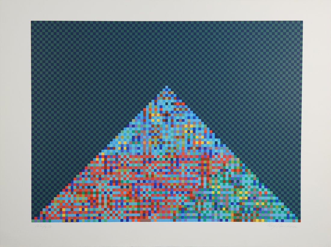 TONY BECHARA PUERTO RICAN B.1942: Pyramid, 1979, Serigraph, 22.5 in. x 27 in. (57.15 cm x 68.58 cm), signed lower right, Edition 162/250