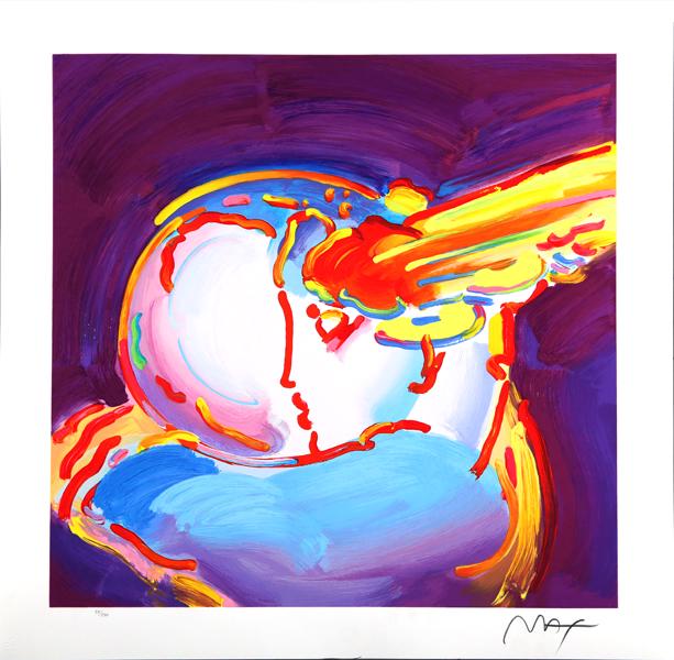 PETER MAX AMERICAN b.1937: Angel Profile, serigraph with an acrylic paint base, 21 x 21 in image (53.3 x 53.3 cm), From an Editon of 350, signed lower right