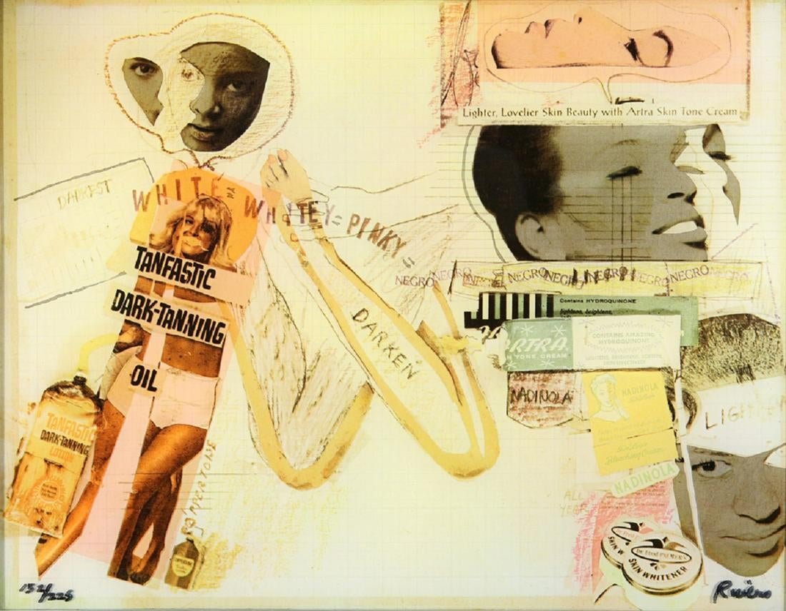 LARRY RIVERS AMERICAN 1923-2002: Tanfastic, offset lithograph, 18 x 23 1/4 in. (45.7 x 59.1 cm). signed on plexiglass lower right, Edition 132/225 on plexiglass, PROVENANCE: Private collector Boston, MA