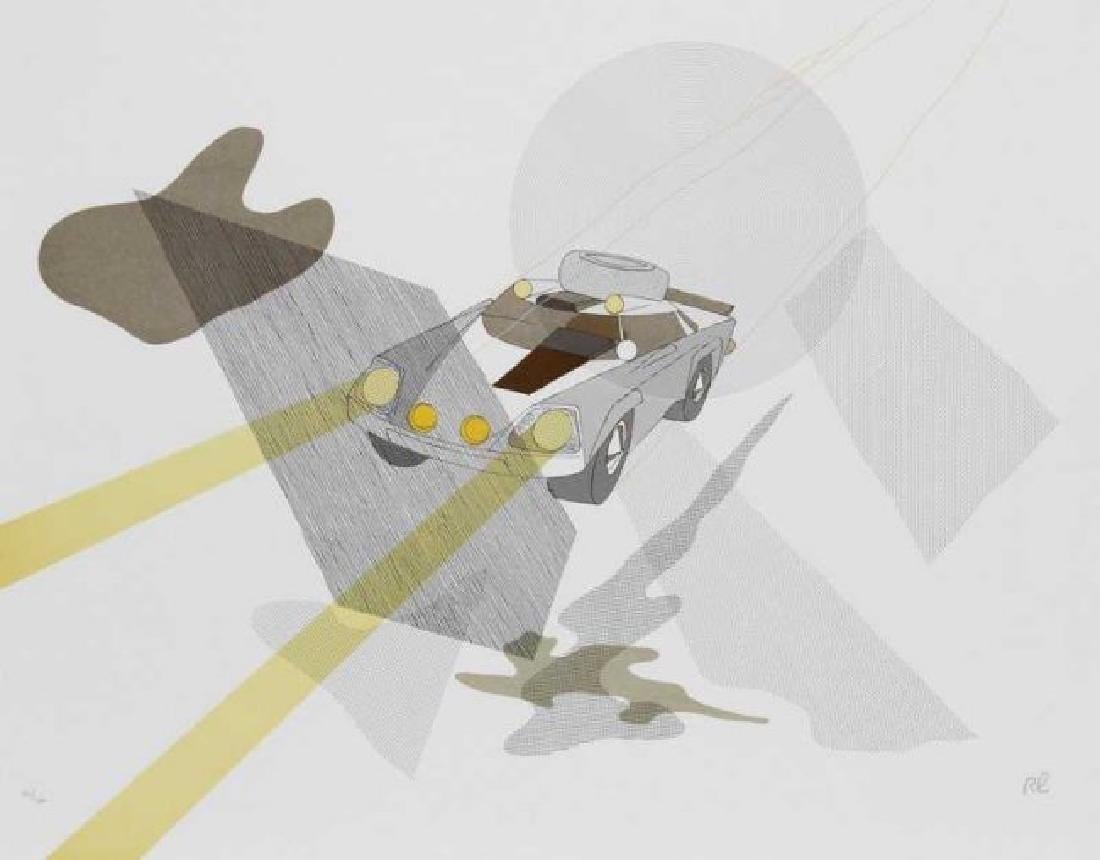 RAYMOND FERNAND LOEWY AMERICAN 1893-1986: Headlights ,1985, lithograph, 22 in. x 28 in. (55.9 x 71.1 cm) signed and numbered in pencil, Edition: 178/300,