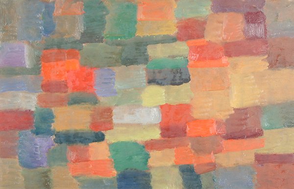 MCGRAW (AMERICAN 1919-1979) Abstract: MCGRAW (AMERICAN 1919-1979) Abstract MCGRAW , CLAUDE EDWARD , AMERICAN , 1919-1979, "Abstract Composition", oil on board , 11 3/4 x 18 in (29.8 x 45.7 cm)PROVENANCE: Matthew"s Gallery, Lake Oswego, Or
