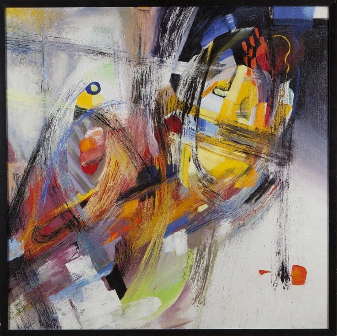 SERGE KASABIAN ARMENIAN B.1951: Untitled, oil on canvas, 33 1/2 x 33 1/2 in (90 x 90 cm), signed verso, PROVENANCE: Private collection California
