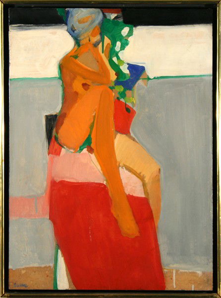 ASOMA (JAPANESE/AMERICAN B1923 )"Nude, circa 1960's: ASOMA, TADASHI JAPANESE/AMERICAN B1923 "Nude, circa 1960's" oil on board 20 1/4 x 14 5/8 in (51.4 x 37.1 cm) signed lower left