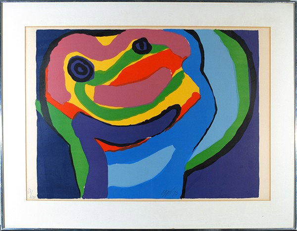 KAREL APPEL (DUTCH 1866-1937): KAREL APPEL (DUTCH 1866-1937) , "Untitled" , Lithograph in Color , 20 x 28 in ( 50.8 x 71.7 cm) , pencil signed lower middle KAREL APPEL (DUTCH 1866-1937)