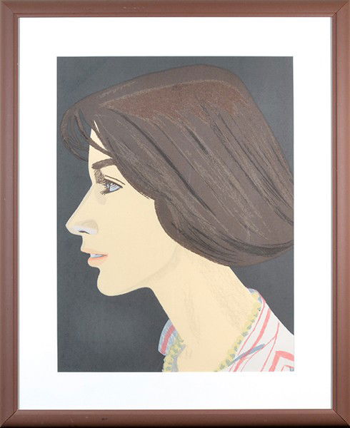 ALEX KATZ (AMERICAN B. 1927): ALEX KATZ (AMERICAN B. 1927) ," Susan" serigraph , 26 x 19 1/2 in ,pencil signed lower left addition number 16/175 PROVENANCE: Printed Chiron Press, NYC Published Transworld Art NYC, NY