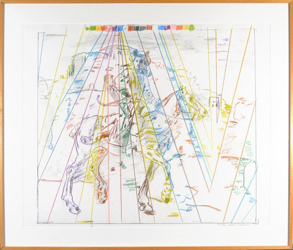 LARRY RIVERS AMERICAN 1923-2002: LARRY RIVERS (AMERICAN 1923-2002) Polish River lithograph , hand colored 30 x 37 in (76.2 x 94 cm) signed lower right, edition 3/6 PROVENANCE: Samuel Stein Fine Arts, Chicago to a private collection,