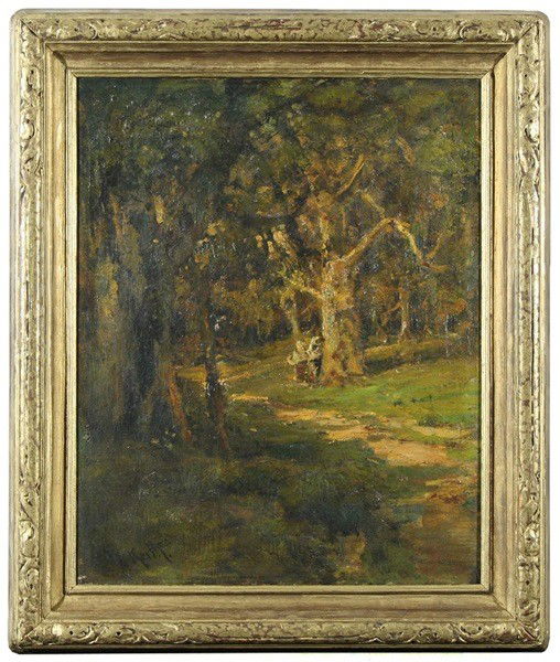 WILLIAM KEITH AMERICAN 1838-1911: WILLIAM KEITH (AMERICAN 1838-1911) Children in the Woods oil on canvas 20 x 16 in (50.8 x 40.6 cm) signed lower left PROVENANCE: Marbella Gallery, NYC, NY